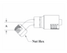 GC25-6x5 Couplamatic Grip Crimp Coupling - JIC/SAE Dual Seat - 45° Female Swivel - 3/8" Hose ID - 1/2x20 Thread Size