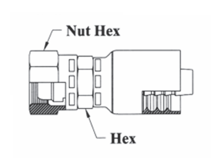GC37-8x15 Couplamatic Grip Crimp Coupling - DIN Light Universal Seat - Female Swivel - 1/2" Hose ID - M22x1.5 Thread Size