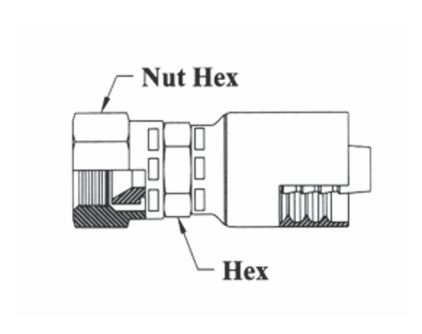 GC40-12x12 Couplamatic Grip Crimp Coupling - JIS 30° Flare Parallel Pipe - Female Swivel - 3/4" Hose ID - G-3/4-14 Thread Size