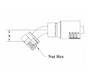 GC43-4x4 Couplamatic Grip Crimp Coupling - BSPP - British Standard Parallel 60° Cone - 45° Bend - Female Swivel - 1/4" Hose ID - G-1/4-19 Thread Size - 1/4" BSPP 