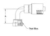 GC40-6x6 Couplamatic Grip Crimp Coupling - JIS 30° Flare Parallel Pipe - Female Swivel - 3/8" Hose ID - G-3/8-19 Thread Size