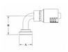 GC53-16x16 Couplamatic Grip Crimp Coupling - Code 61 Split Flange - 90° Bend - 1" Hose ID - 1" Flange Size