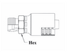 GC66-10x18 Couplamatic Grip Crimp Coupling - DIN Light 24° Seat - Male Solid - 5/8" Hose ID - M26x1.5 Thread Size