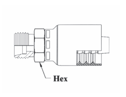 GC66-6x12 Couplamatic Grip Crimp Coupling - DIN Light 24° Seat - Male Solid - 3/8" Hose ID - M18x1.5 Thread Size