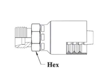 GC67-8x16 Couplamatic Grip Crimp Coupling - DIN Heavy 24° Seat - Male Solid - 1/2" Hose ID - M24x1.5 Thread Size