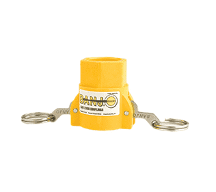 GHFT075D Banjo Polypropylene Garden Hose Fitting - Yellow - Part D - 3/4" Female Coupler x 3/4" Female GHT