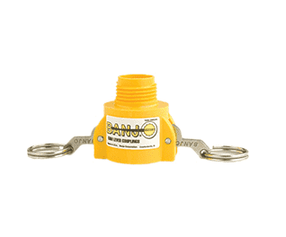 GHMT075B Banjo Polypropylene Garden Hose Fitting - Yellow - Part B - 3/4" Female Coupler x 3/4" Male GHT