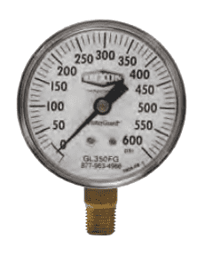 GL330FG Dixon FlutterGuard Dry Gauge - 2-1/2" Face, 1/4" Lower Mount - 0-100 PSI