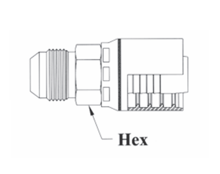 GW08-8x8 Couplamatic GW Series Coupling - JIC 37° - Male Solid - 1/2" Hose ID - 3/4x16 Thread