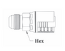 GW08-12x16 Couplamatic GW Series Coupling - JIC 37° - Male Solid - 3/4" Hose ID - 1-5/16x12 Thread