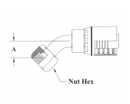 GW25-8x8 Couplamatic GW Series Coupling - JIC 37° - 45° Female Swivel - 1/2" Hose ID - 3/4x16 Thread