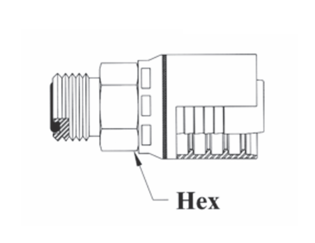 GW29-8x8 Couplamatic GW Series Coupling - O-Ring Face Seal (ORF) - Male Solid - 1/2" Hose ID - 13/16x16 Thread