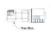 GW30-8x10 Couplamatic GW Series Coupling - O-Ring Face Seal (ORF) - Female Swivel - 1/2" Hose ID - 1x14 Thread