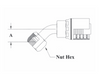 GW31-16x16 Couplamatic GW Series Coupling - O-Ring Face Seal (ORF) - 45° Female Swivel - 1" Hose ID - 1-7/16x12 Thread