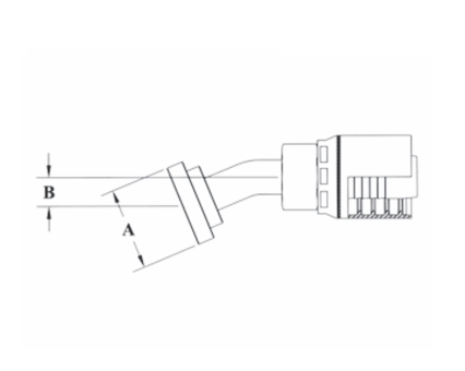 GW48-12x12 Couplamatic GW Series Coupling - Code 61 Split Flange - 22-1/2° Bend - 3/4" Hose ID - 3/4" Flange Size