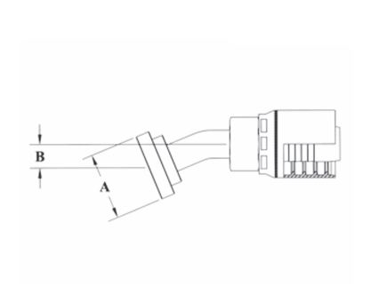 GW48-12x16 Couplamatic GW Series Coupling - Code 61 Split Flange - 22-1/2° Bend - 3/4" Hose ID - 1" Flange Size