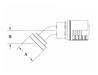 GW50-24x24 Couplamatic GW Series Coupling - Code 61 Split Flange - 45° Bend - 1-1/2" Hose ID - 1-1/2" Flange Size