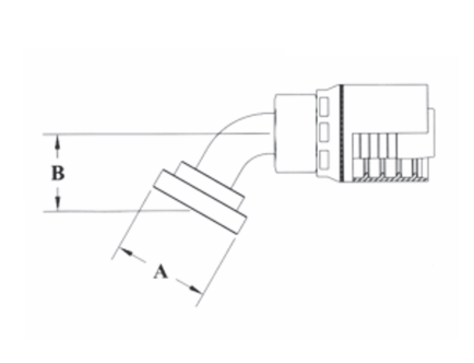 GW51-12x12 Couplamatic GW Series Coupling - Code 61 Split Flange - 60° Bend - 3/4" Hose ID - 3/4" Flange Size