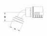 GW52-16x20 Couplamatic GW Series Coupling - Code 61 Split Flange - 67-1/2° Bend - 1" Hose ID - 1-1/4" Flange Size