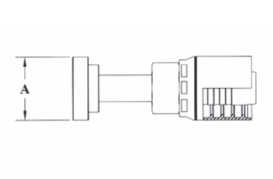 GW60-12x12 Couplamatic GW Series Coupling - Code 62 Split Flange - Straight - 3/4" Hose ID - 3/4" Flange Size