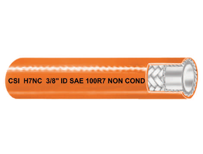 3/4" H7NC Couplamatic Non-Conductive Thermoplastic Hydraulic Hose - Polyester Braid (SAE 100R7) - 3/4" ID - 100ft