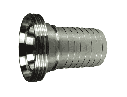 HA0235 Dixon 1-1/2" 316 Stainless Steel Holedall DIN External Crimp Male Stem
