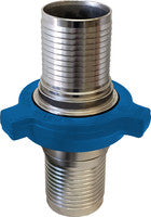 HAM206-400CR-SET Midland Crimplok Gasket Seal Hammer Union Fig 200/206 - 4" Hose Barb x 4" Hose Barb - Blue/Steel