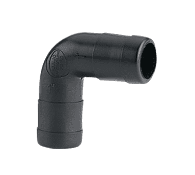 HBEL100-90 Banjo Polypropylene 90 deg. Hose Barb Elbow - 1" Hose Barb x 1" Hose Barb - 150 PSI (Pack of 10)