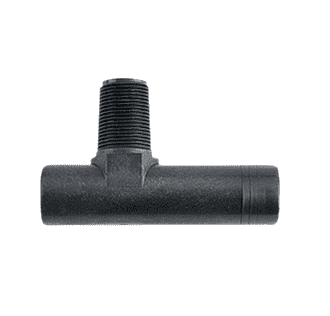 HBEL150/100-90 Banjo Polypropylene 90 deg. Hose Barb Elbow - 1-1/2" Hose Barb x 1" Male NPT - 150 PSI