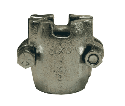 HD1-8 Dixon Plated Iron Hydraulic Hose Coupling Clamp - 1" Hose ID - Hose OD Range: 1-29/64" to 1-35/64"