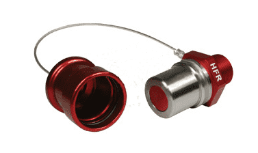 HFR-C1 Dixon 1" Anodized Aluminum Flomax High Flow 1" Male NPT Series Receiver with Cap - Red