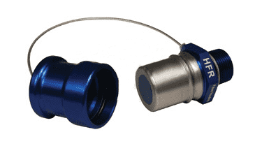 HFR-C5 Dixon 1" Anodized Aluminum Flomax High Flow 1" Male NPT Series Receiver with Cap - Navy