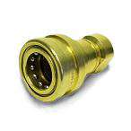 B6HP31192 Eaton Hansen HK 1-8 Series Female Socket 3/4-14 NPTF VALVED - ISO 7241-1 B Interchange Brass Quick Disconnect - EPDM Seal replaces FD45-1156-12-12