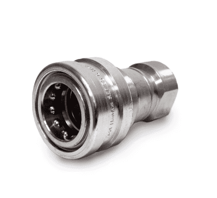 LL2H16NV Eaton Hanson HK 1-8 Series Female Socket 1/4-18 NPTF NO VALVE - ISO 7241-1-B Interchange 303 Stainless Steel Quick Disconnect - Standard Buna-N Seal replaces FD45-1053-04-04