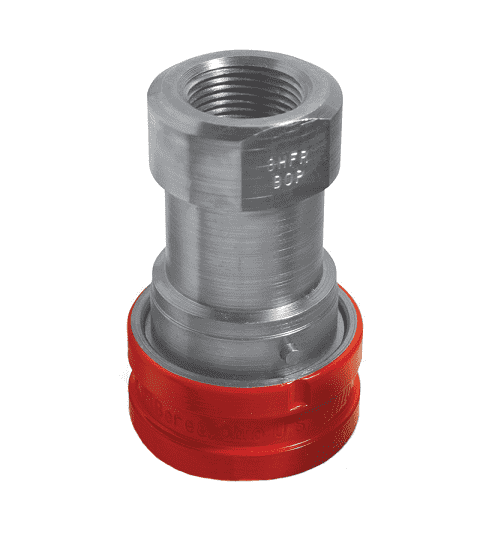 6HFR31 Eaton Female Socket ISO 7241-1 BOP (Blow Out Preventer) - 3/4-14 NPTF Quick Disconnect Coupling - Steel