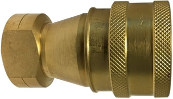 HNV14FB (HNV-14-F-B) Midland Hydraulic Quick Disconnect - ISO-B Female Pipe Coupler - 1/4" Body Size - 1/4" Female NPT - Brass