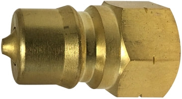 HNV12MB (HNV-12-M-B) Midland Hydraulic Quick Disconnect - ISO-B Female Pipe Plug - 1/2" Body Size - 1/2" Female NPT - Brass