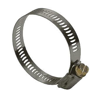 HS8 Dixon Valve Style HS Worm Gear Clamps - SAE 300 Stainless - 1/2" Band Width - Hose OD Range: from 32/64" to 58/64" (Box of 10)