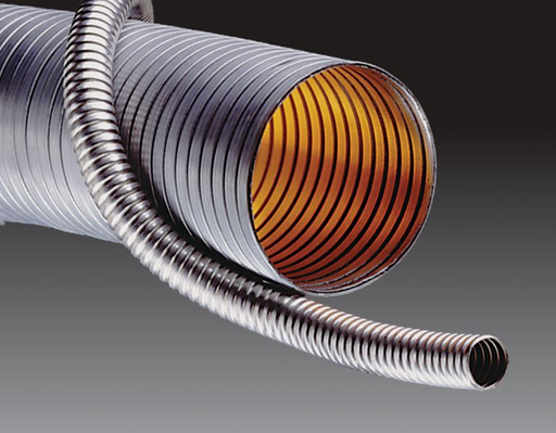 HTG4100-400X25 Kuriyama Hose Tec HT4000 Series Rough Bore (Unlined) "Multi-Flex" Interlocked Metal Hose - Light Weight - Galvanized Steel - ID: 4" - 25ft
