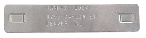 ID1029 by Band-It | Identification I.D. Tag | 0.75" Height | 3.5" Length | 0.015" Thickness | 304 Stainless Steel |100/Box