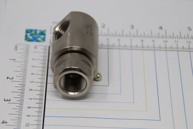 9SS8FP50XFP50-Ni-AL by Super Swivel | 5024-Ni-AL | 1/2-14 Female Pipe NPTF x 1/2-14 Female Pipe NPTF | 0.530" Through Hole | 90° Elbow | Electroless Nickel | AFLAS Seal
