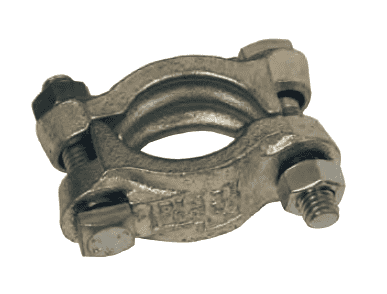 DL328 Dixon Double Bolt Clamp without Saddles - Plated Iron - Hose OD Range: 3-4/64" to 3-24/64"