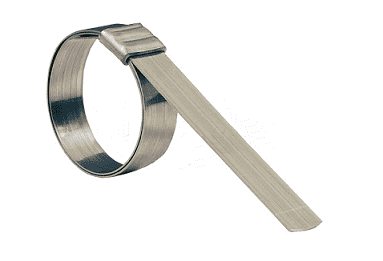 JS215 Dixon Smooth ID Clamps - 201 Stainless Steel - 3/4" Band Width - 5" ID (Pack of 25)