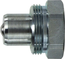 KZEB14PF (KZE-B-14-PF) Midland Hydraulic Quick Disconnect - Thread Lock Hydraulic Jack Plug - 1/4" Body Size - 1/4" Female NPT - Steel