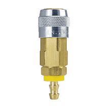 LN1713 ZSi-Foster Quick Disconnect LN Series Automatic 1/4" Socket - 3/8" ID - Push-On Hose Stem - Brass/Steel