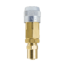 LNSB3 ZSi-Foster Quick Disconnect LN Series Automatic 1/4" Socket - 1/4" ID x 1/2" OD - Reusable Hose Clamp - Brass/Steel