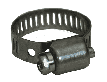 MH8 Dixon Valve Style MH Miniature Worm Gear Clamps - SAE 300 Series Stainless - 5/16" Band Width - Hose OD Range: 32/64" to 58/64" (Box of 10)