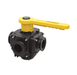 MV225CF Banjo Polypropylene Manifold Bolted 5 Way Ball Valve - Full Port - 2" Flanges - Opening Thru Ball: 2" - 150 PSI