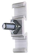 D51289 by Band-It | Mounting Bracket | 1-1/2" x 5-1/4" with a 2" Long 5/8" Plated Bolt | Aluminum | 25/Box