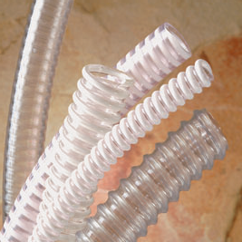 1240330-100 NEWFLEX® by NewAge | VFH | Spiral Reinforced PVC Suction Hose | Light Duty Food Grade Liner (Convoluted) | 5/8" ID x 0.830" OD x 0.103" Wall | Clear | 100ft